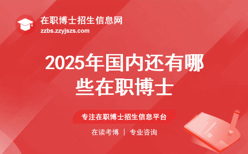 2025年国内还有哪些在职博士